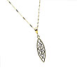 10K Gold Y/W Trinity Knot Design Pendant
(18" inch Gold Twist Chain Irish Handcrafts)