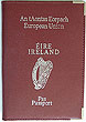 Maroon Dark Red Irish Passport Wallet Holder
(Genuine Leather)