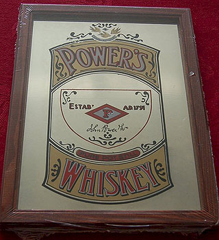 Powers Irish Whiskey Pub Mirror Sign Powers Irish Whiskey Pub Mirror Sign
(Available in Regular & Large Size)