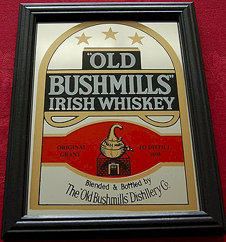 Old Bushmills Irish Whiskey Pub Mirror Sign Old Bushmills Irish Whiskey Pub Mirror Sign
(Available in Regular & Large Sizes)