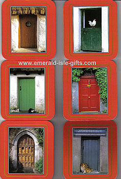 Irish Doors Set Of 6 Quality Coasters Irish Doors Set Of 6 Quality Coasters