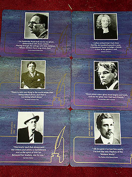 Irish Writers James Joyce Etc Set 6 Quality Placemats Irish Writers James Joyce Etc Set 6 Quality Placemats