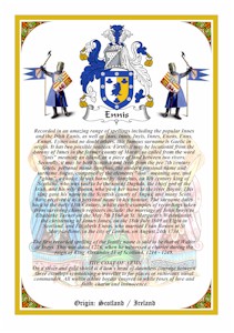 Vellum A4 Parchment - BONNER to BRABAZON Coat of Arms Vellum A4 Parchment - BONNER to BRABAZON Coat of Arms
(and Family History)