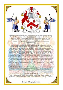 Vellum A4 Parchment - CLINTON to COLLINS Coat of Arms Vellum A4 Parchment - CLINTON to COLLINS Coat of Arms
(and Family History)