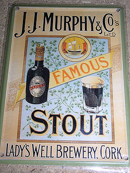 J.J. Murphys Irish Stout J.J. Murphys Irish Stout
(Vintage Metal Advert Mini Sign)
