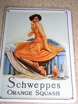 Schweppes Orange Squash Schweppes Orange Squash
(Metal Vintage Advert Mini Sign)