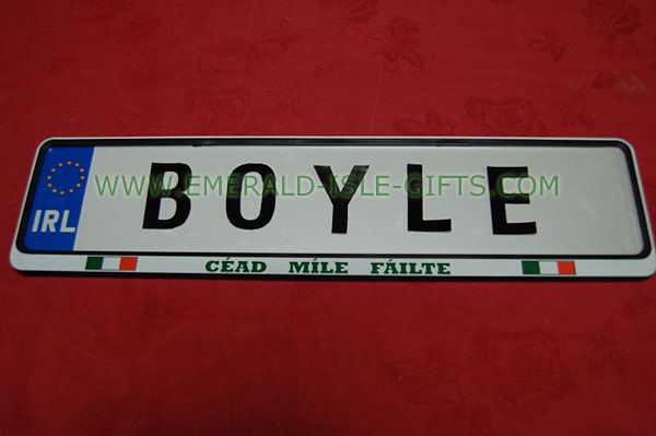 Boyle Family Irish Driving Plate