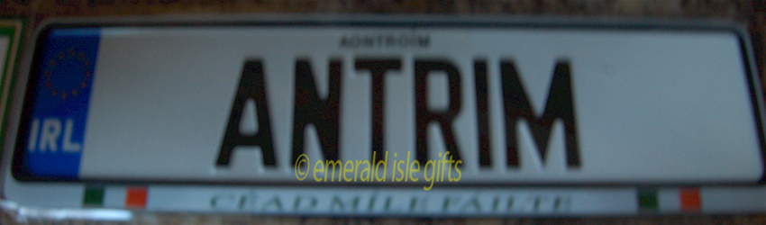 I Love ANTRIM Irish Driving Plate I Love ANTRIM Irish Driving Plate
(Crafted in Ireland)