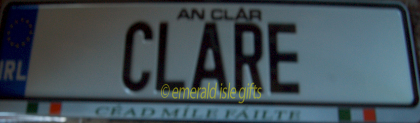 I Love CLARE Irish Driving Plate