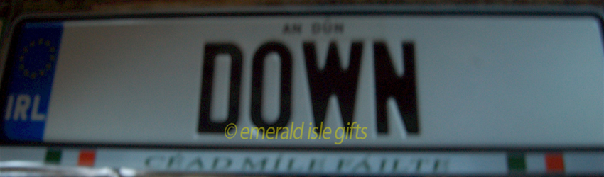 I Love DOWN Irish Driving Plate I Love DOWN Irish Driving Plate
(Crafted in Ireland)