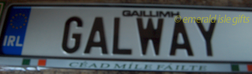 I Love GALWAY Irish Driving Plate I Love GALWAY Irish Driving Plate
(Crafted in Ireland)