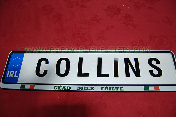 Collin Family Irish Driving Plate