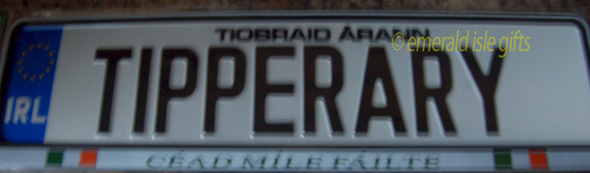 I Love TIPPERARY Irish Driving Plate I Love TIPPERARY Irish Driving Plate
(Crafted in Ireland)