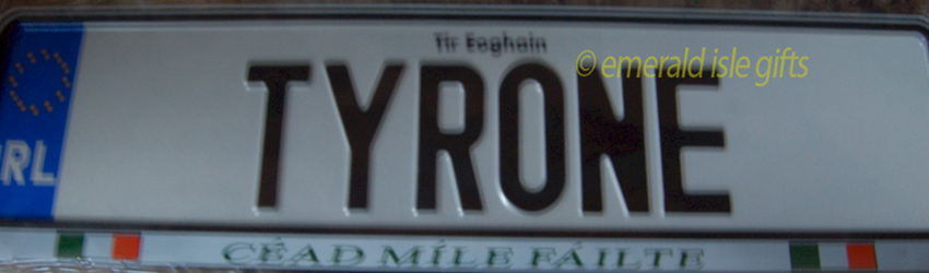 I Love TYRONE Irish Driving Plate