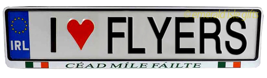 I Love FLYERS Irish Driving Plate