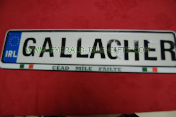Gallagher Family Irish Driving Plate