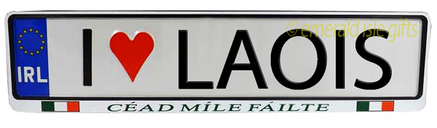 I Love LAOIS Irish Driving Plate