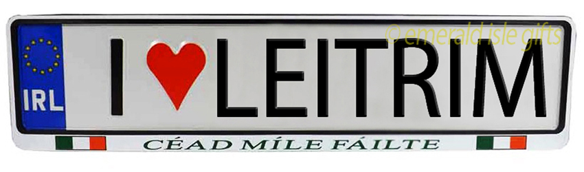 I Love LEITRIM Irish Driving Plate