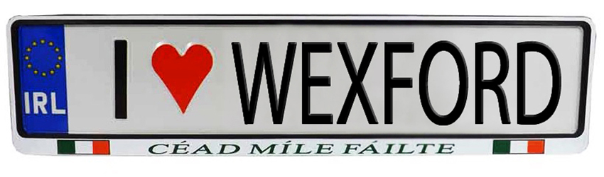 I Love WEXFORD Irish Driving Plate I Love WEXFORD Irish Driving Plate
(Crafted in Ireland)
