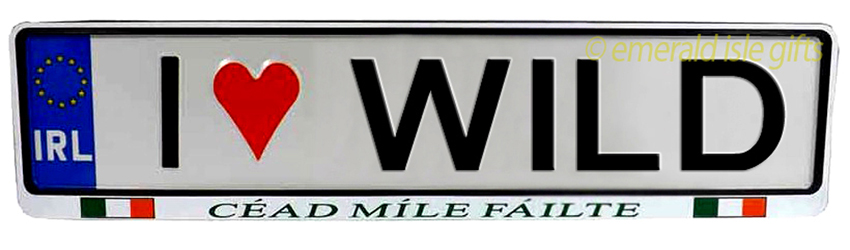 I Love WILD Irish Driving Plate