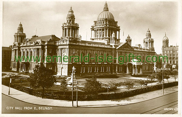 Antrim - Belfast - City Hall from E. Belfast