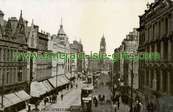Belfast - b/w picture of High St