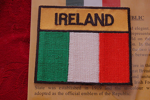 Ireland Tricolor Embroidered Badge Patch Ireland Tricolor Embroidered Badge Patch
(Iron or Sew On)