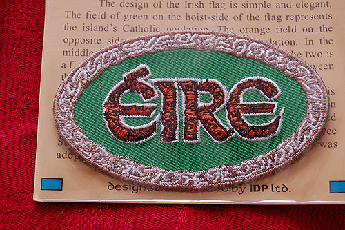 Eire Green Oval Embroidered Badge Patch