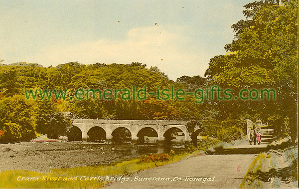 Donegal - Buncrana - Crana River and Castle Bridge