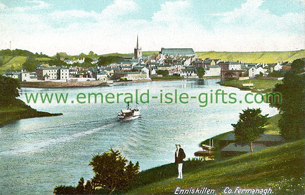 Fermanagh - Enniskillen - River and town view