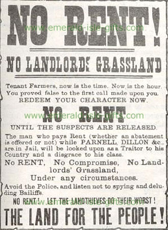 Irish Land War poster