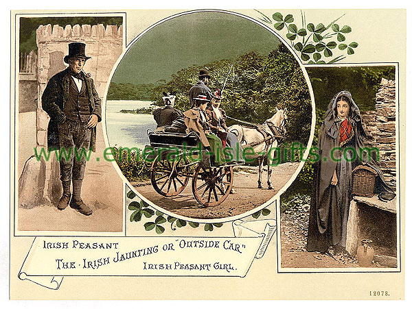 Irish Peasants & Jaunting Car