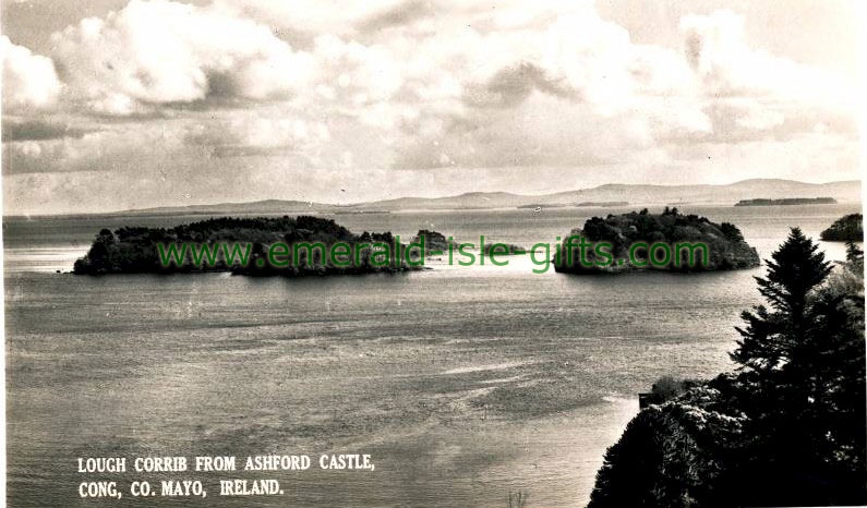 Mayo - Lough Corrib - scenic old Irish print