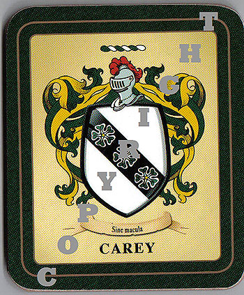 Carey Family Irish Heraldic Coasters