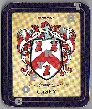 Casey Family Irish Heraldic Coasters