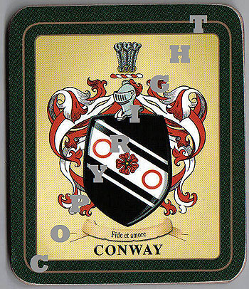 Conway Family Irish Heraldic Coasters