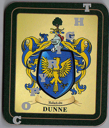 Dunne Family Irish Heraldic Coasters
