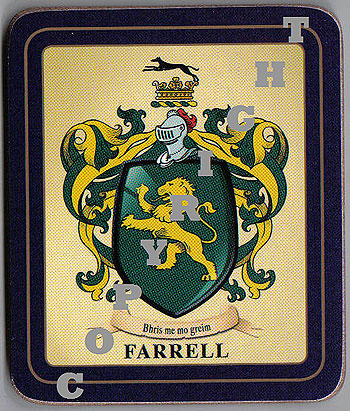 Farrell Family Irish Heraldic Coasters