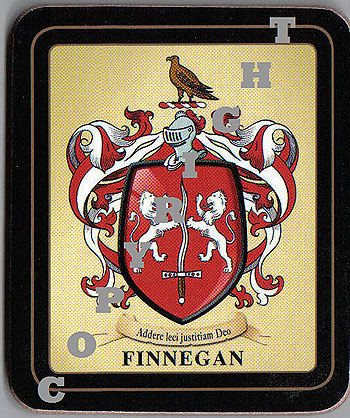 Finnegan Family Irish Heraldic Coasters