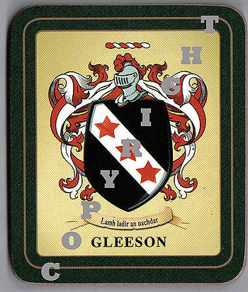Gleeson Family Irish Heraldic Coasters