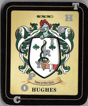 Hughes Family Irish Heraldic Coasters