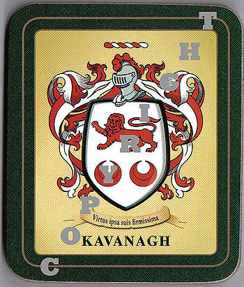 Kavanagh Family Irish Heraldic Coasters