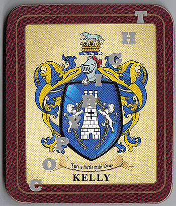 Kelly Family Irish Heraldic Coasters