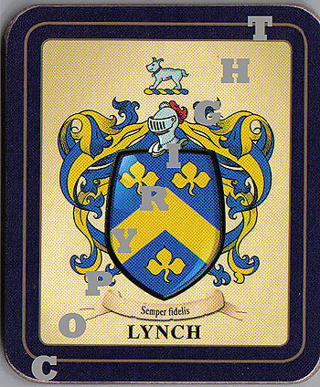 Lynch Family Irish Heraldic Coasters