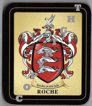 Roche Family Irish Heraldic Coasters