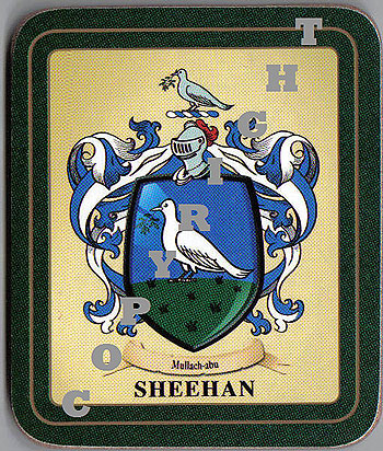 Sheehan Family Irish Heraldic Coasters