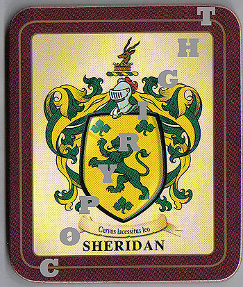 Sheridan Family Irish Heraldic Coasters