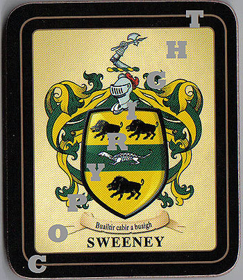 Sweeney Family Irish Heraldic Coasters