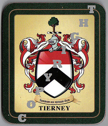 Tierney Family Irish Heraldic Coasters