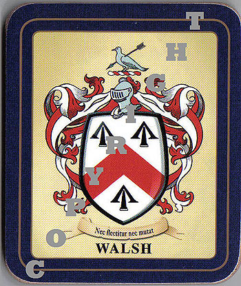 Walsh Family Irish Heraldic Coasters